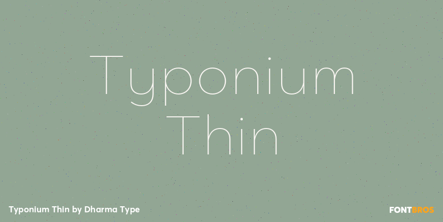 Typonium Thin Poster