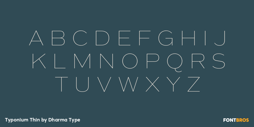 Typonium Thin Font Poster #2