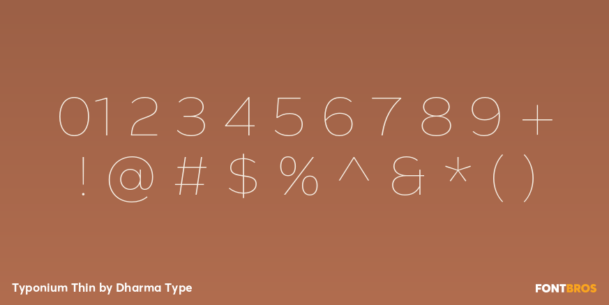 Typonium Thin Font Poster #4