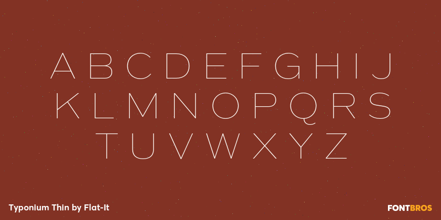 Typonium Thin Font Poster #2