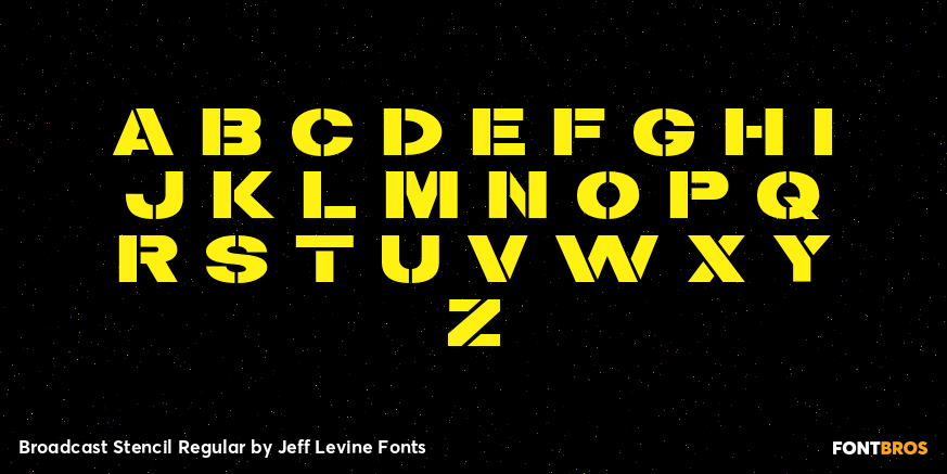 Broadcast Stencil Regular Font Poster #2