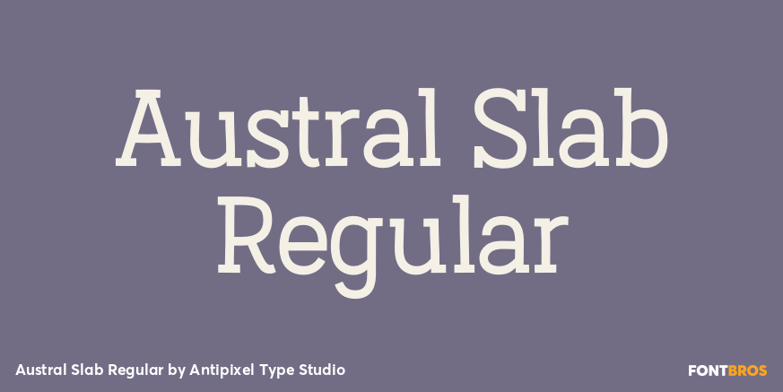 Austral Slab Regular Poster