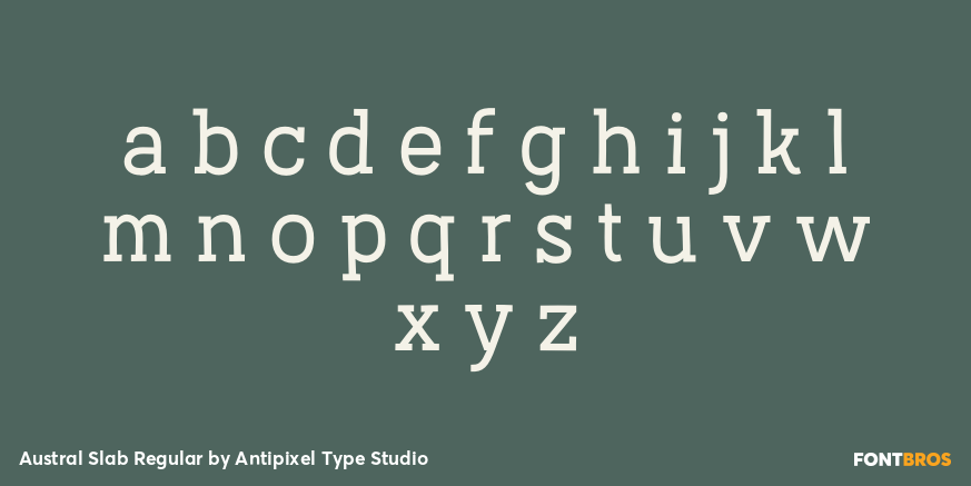 Austral Slab Regular Font Poster #3
