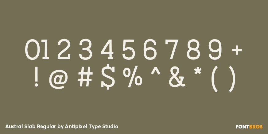 Austral Slab Regular Font Poster #4