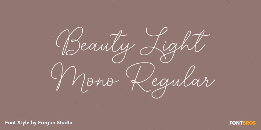Beauty Light Mono Regular Poster