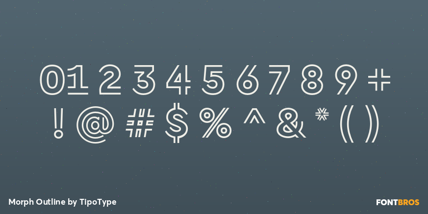Morph Outline Font Poster #1