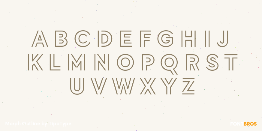 Morph Outline Font Poster #1