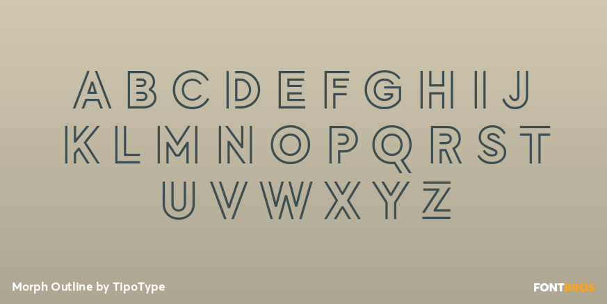 Morph Outline Font Poster #1