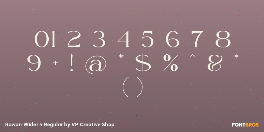 Rowan Wider 5 Regular Font Poster #4