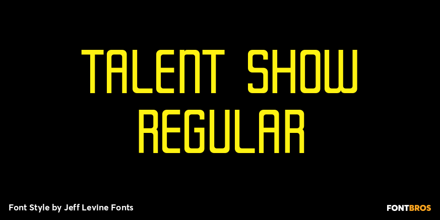 Talent Show Regular Font Poster #1