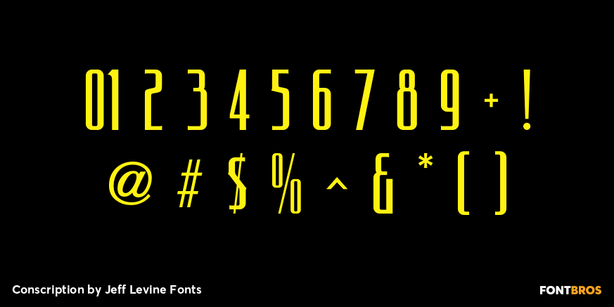 Conscription Font Poster #4