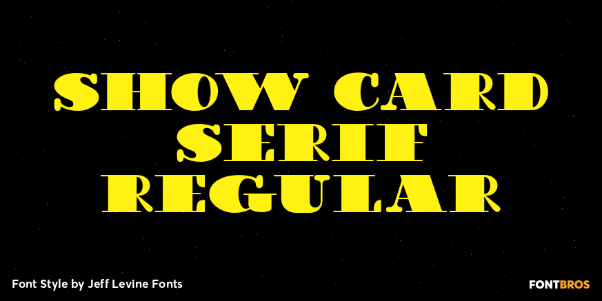 Show Card Serif Regular Poster