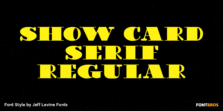 Show Card Serif Regular Poster