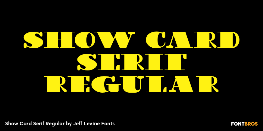 Show Card Serif Regular Poster