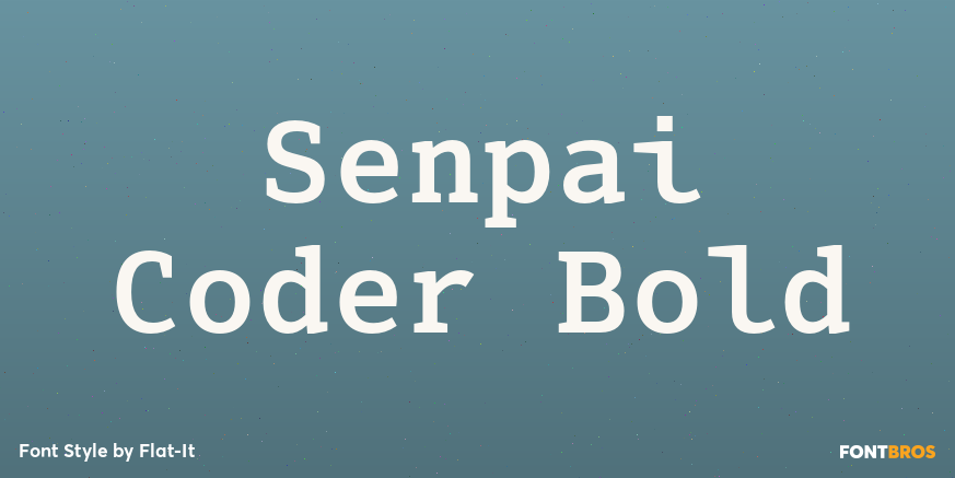 Senpai Coder Bold Font Poster #1