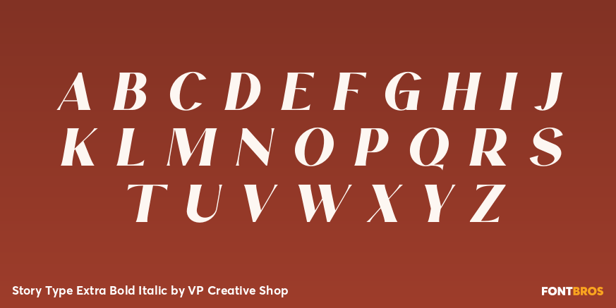 Story Type Extra Bold Italic Font Poster #3