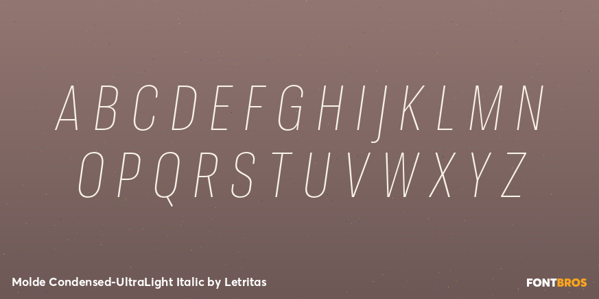 Molde Condensed-UltraLight Italic Font Poster #2