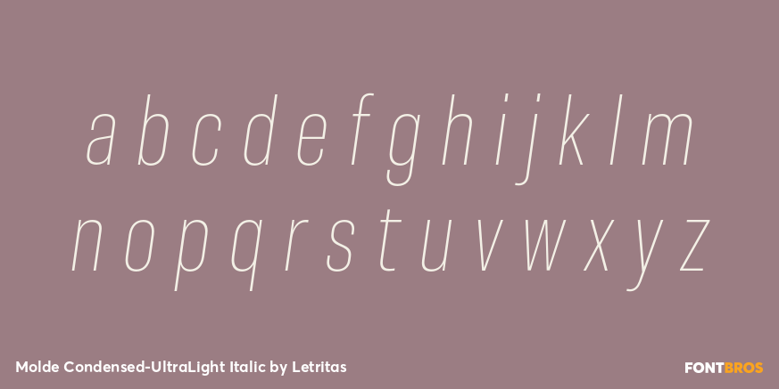 Molde Condensed-UltraLight Italic Font Poster #3