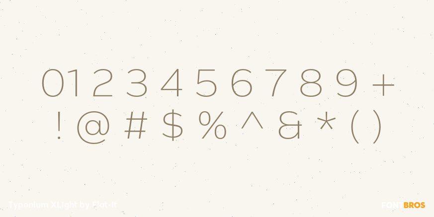Typonium XLight Font Poster #4