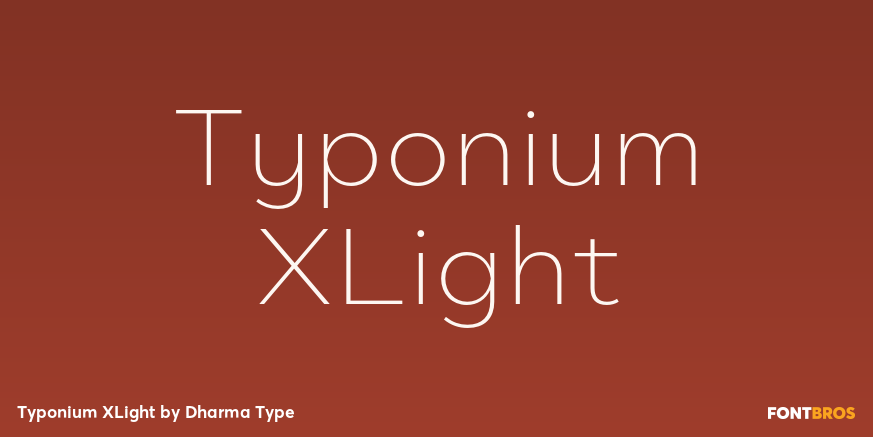 Typonium XLight Poster