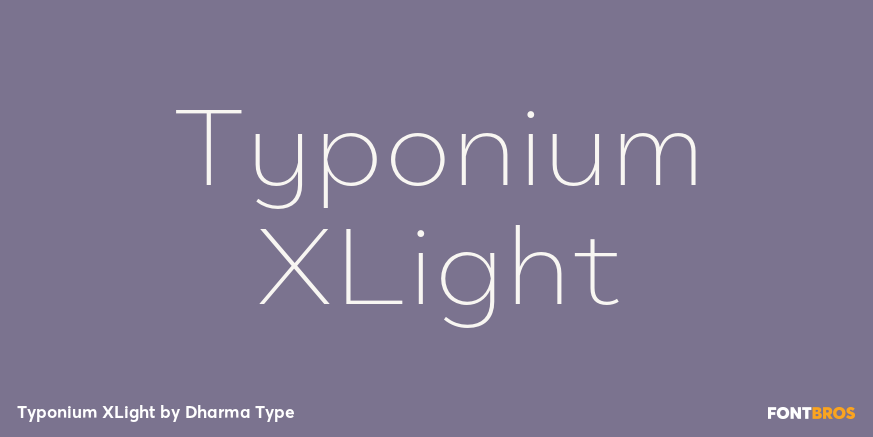 Typonium XLight Poster