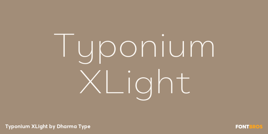 Typonium XLight Poster