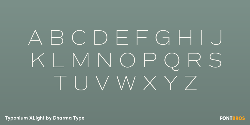 Typonium XLight Font Poster #2