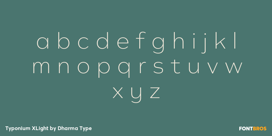 Typonium XLight Font Poster #3