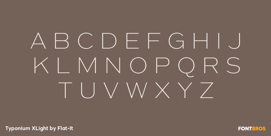 Typonium XLight Font Poster #2