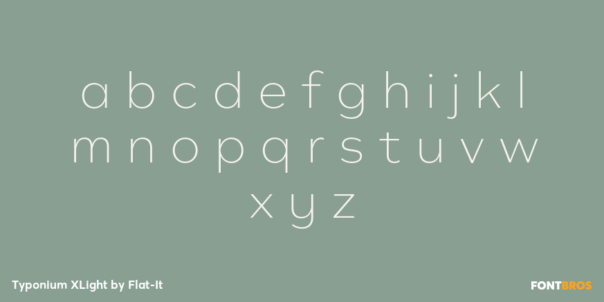 Typonium XLight Font Poster #3