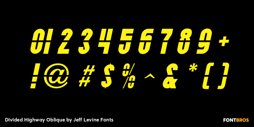 Divided Highway Oblique Font Poster #4