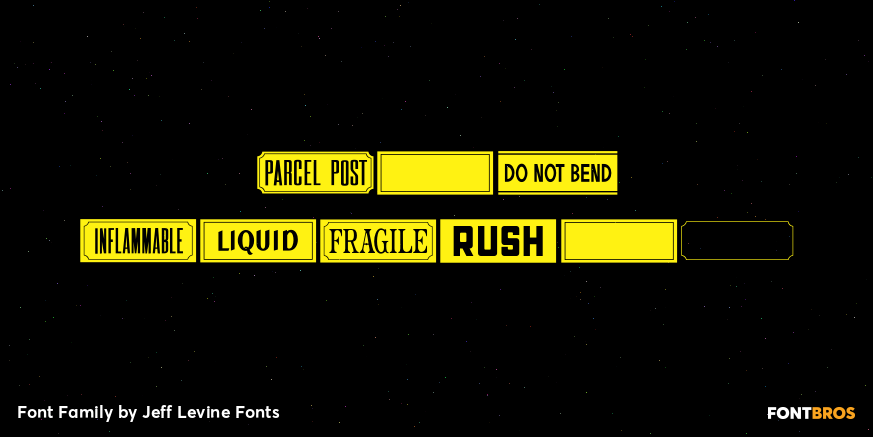 Old Labels Font Poster