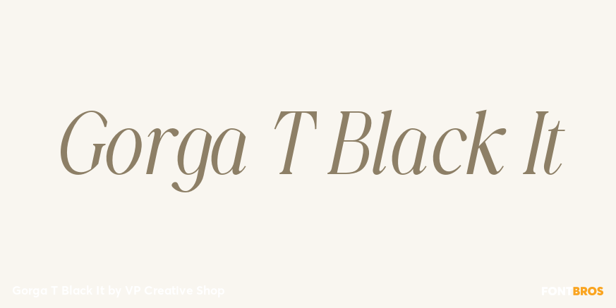 Gorga T Black It Font Poster #1