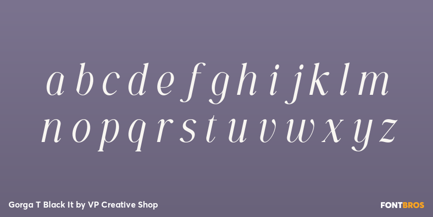 Gorga T Black It Font Poster #3