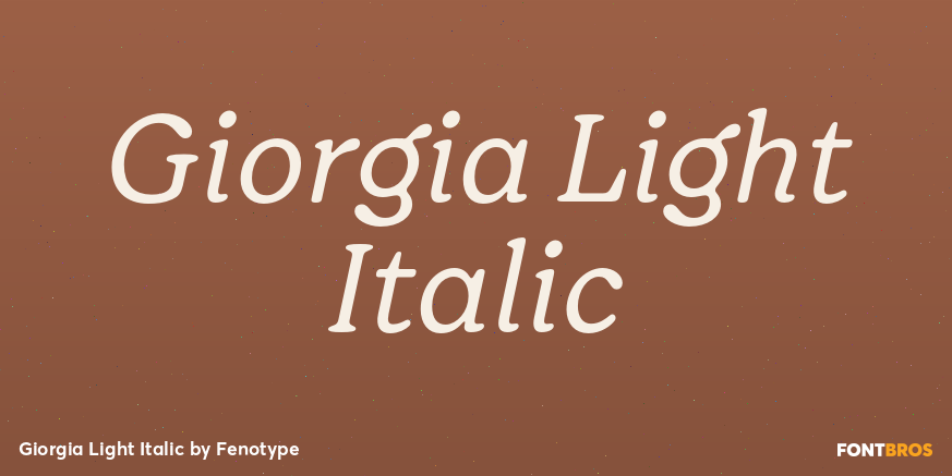 Giorgia Light Italic Poster