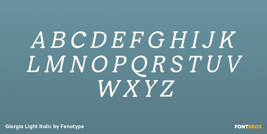 Giorgia Light Italic Font Poster #2