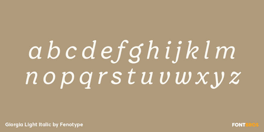 Giorgia Light Italic Font Poster #3