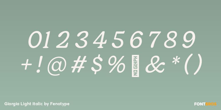 Giorgia Light Italic Font Poster #4