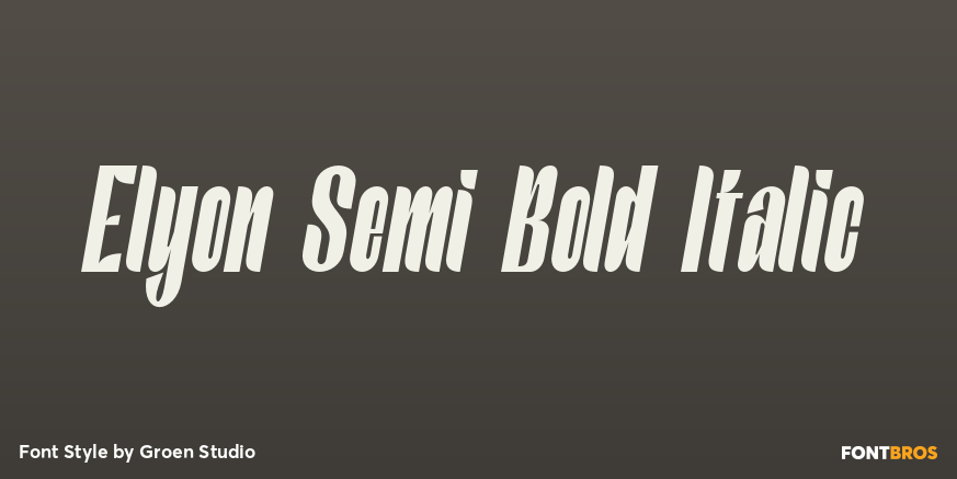 Elyon Semi Bold Italic Font Poster #1