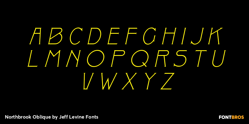 Northbrook Oblique Font Poster #3