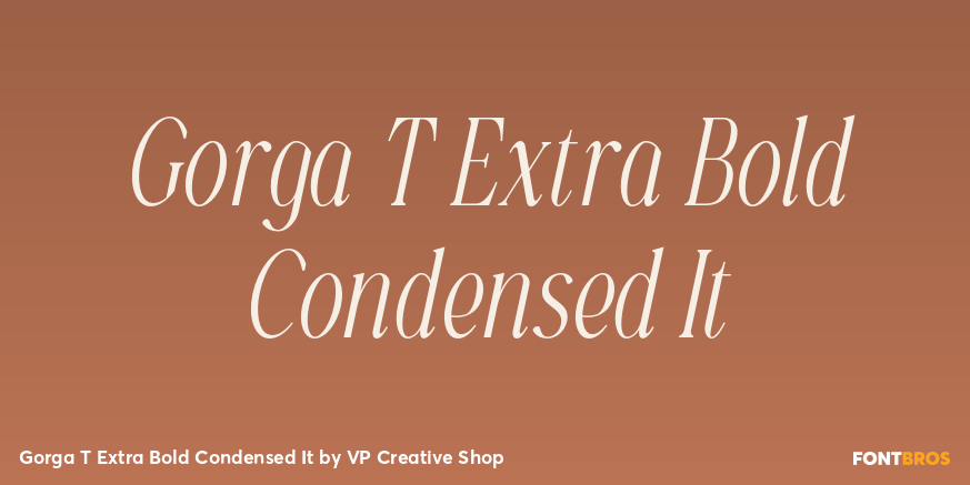 Gorga T Extra Bold Condensed It Font Poster #1