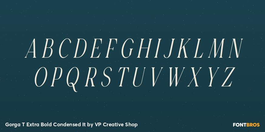 Gorga T Extra Bold Condensed It Font Poster #2