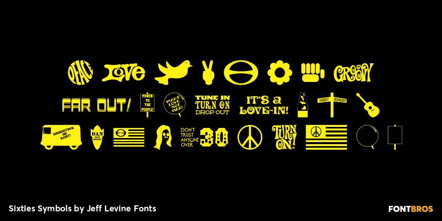 Sixties Symbols Font Poster #2