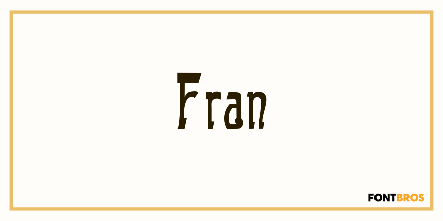 Fran Font Poster