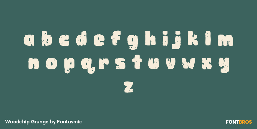 Woodchip Grunge Font Poster #3