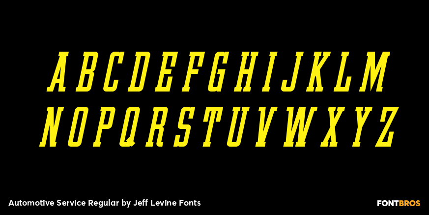 Automotive Service Regular Font Poster #3