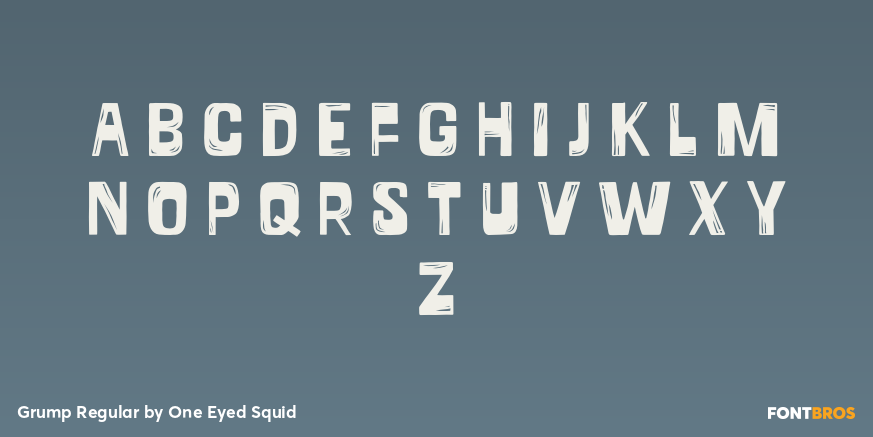 Grump Regular Font Poster #2