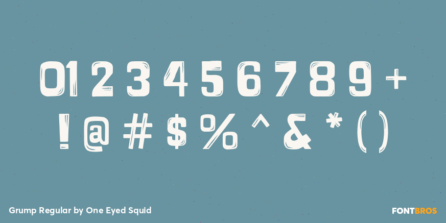 Grump Regular Font Poster #4