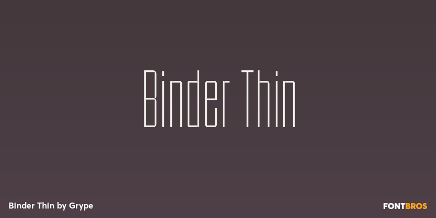 Binder Thin Font Poster #1
