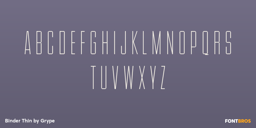 Binder Thin Font Poster #2